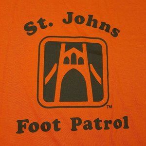 Vtg 80s Neighborhood Watch T-Shirt XXL Neon Orange